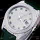 Swiss Grade Iced Out Rolex Datejust 40mm Watch ETA2836 Green Leather Strap (4)_th.jpg